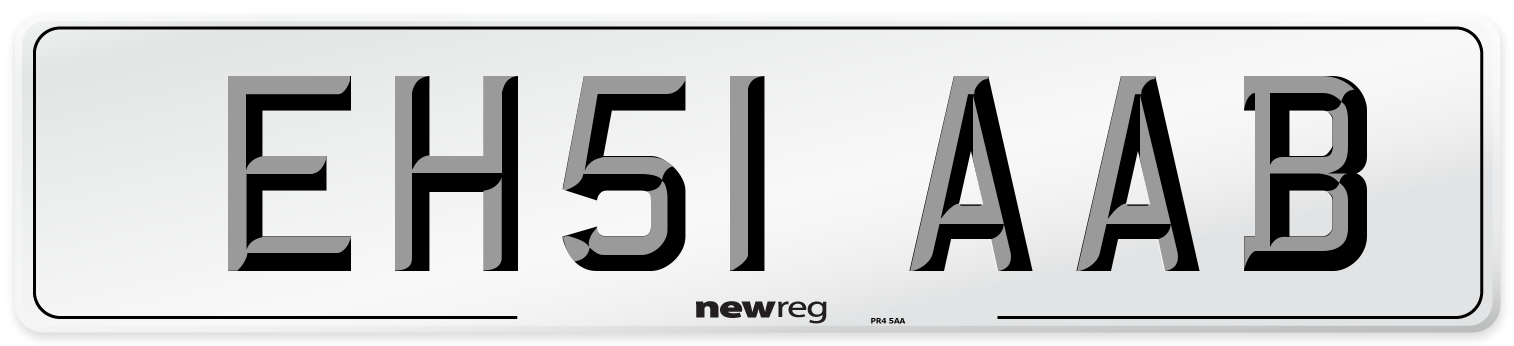 EH51 AAB Number Plate from New Reg